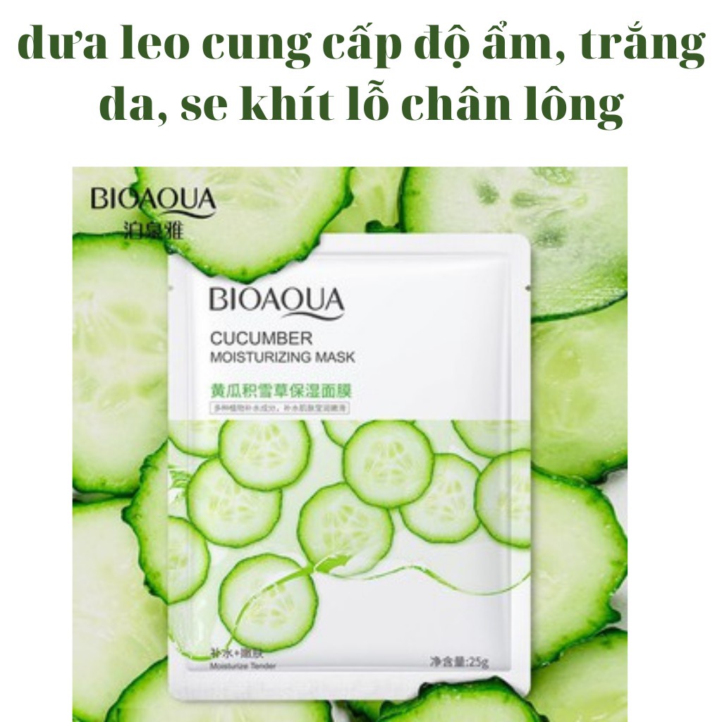 Mặt nạ dưỡng trắng da giấy cấp ẩm nước sáng da dầu giảm mụn trái cây hoa quả BIOAQUA mask - Mặt nạ hoa quả | BigBuy360 - bigbuy360.vn