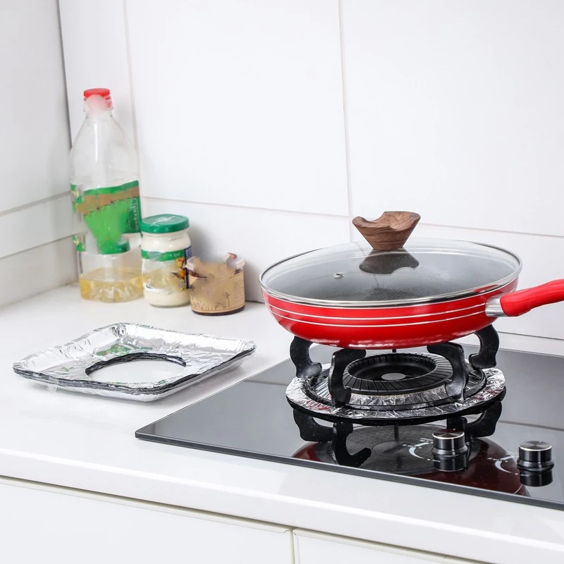 Set 10 Tấm Lót Bếp Ga/Bếp Chống Dầu Cách Nhiệt Tiện Dụng