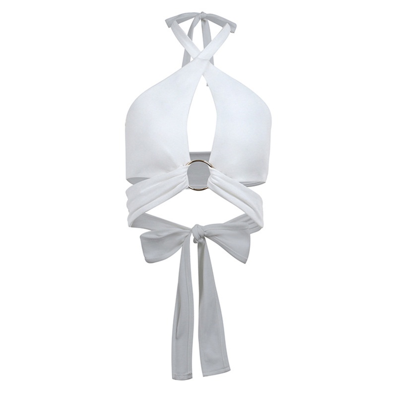 Áo Croptop Không Tay Dáng Ôm Thiết Kế Đục Lỗ Thời Trang Mùa Hè Quyến Rũ Cho Nữ