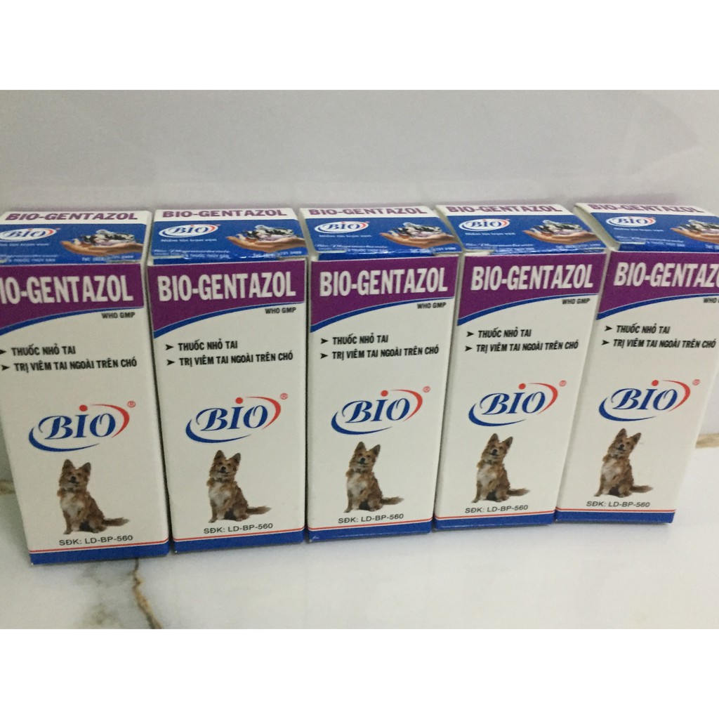 Nhỏ tai BIO- GENTAZOL 10ml. Chó bị viêm tai ngoài