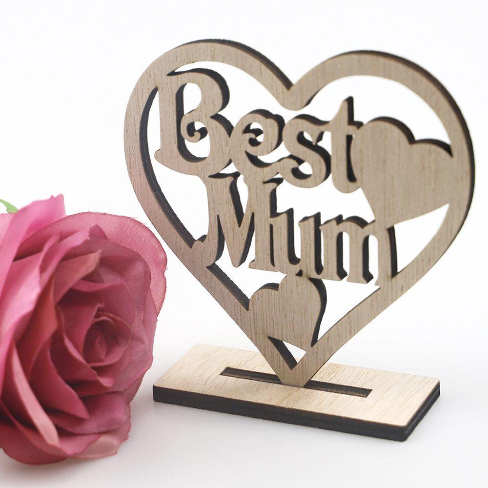 Bảng Gỗ Khắc Chữ Happy Mother Day Dùng Trang Trí Nhà Cửa DIY