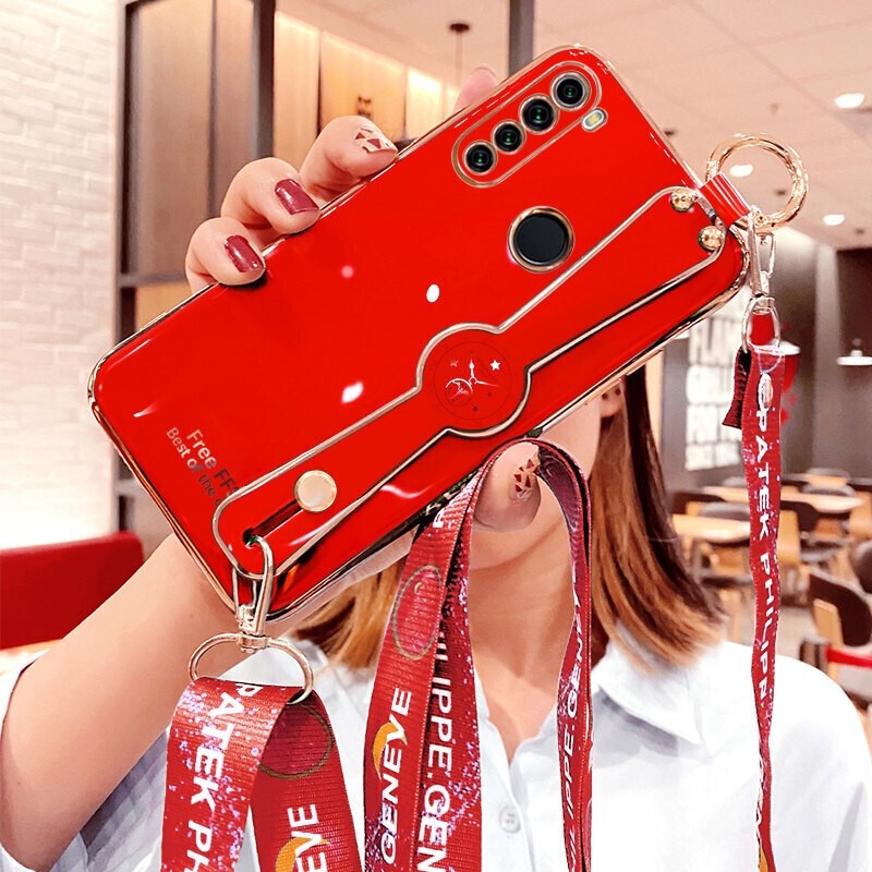 Ốp lưng redmi note 8 pro xiaomi note 8t Ốp Điện Thoại Mềm Đính Đá Có Dây Đeo Cổ Cho xiaomi redmi note 8 pro xiaomi note 8t