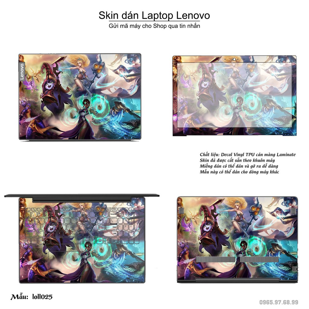 Skin dán Laptop Lenovo in hình Liên Minh Huyền Thoại nhiều mẫu 3 (inbox mã máy cho Shop)