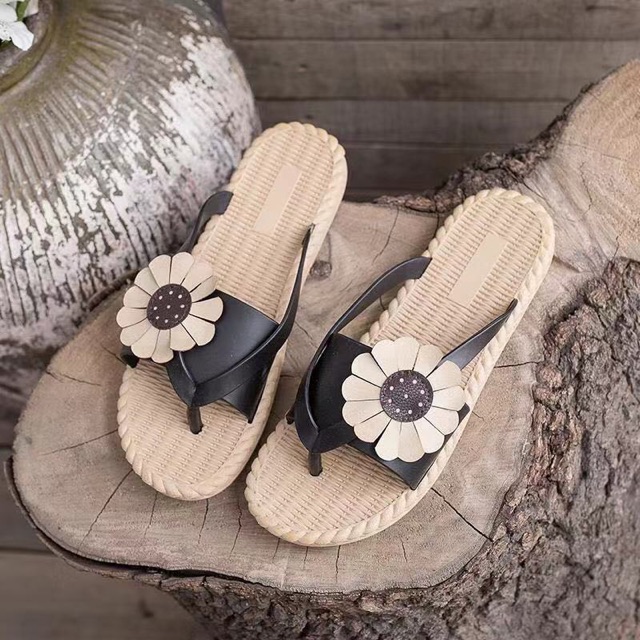 ( Hàng Order QC) Dép xỏ ngón dép Lê giả cói êm chân tiện lợi đi biển - đi chơi