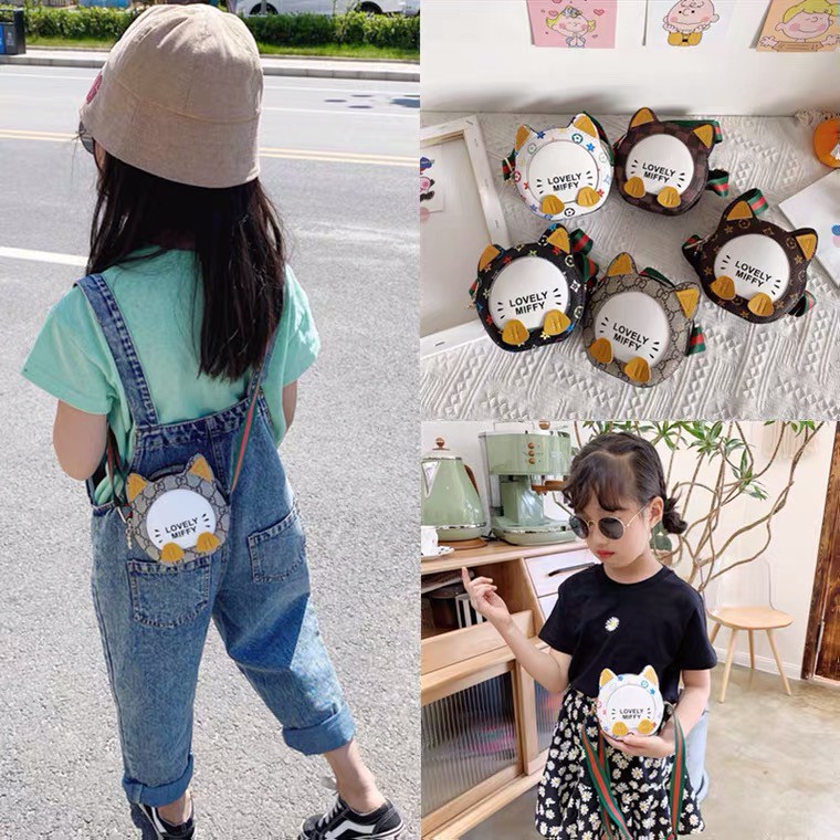 Túi thời trang đeo chéo trẻ em hoạt hình dễ thương cho bé gáipo
