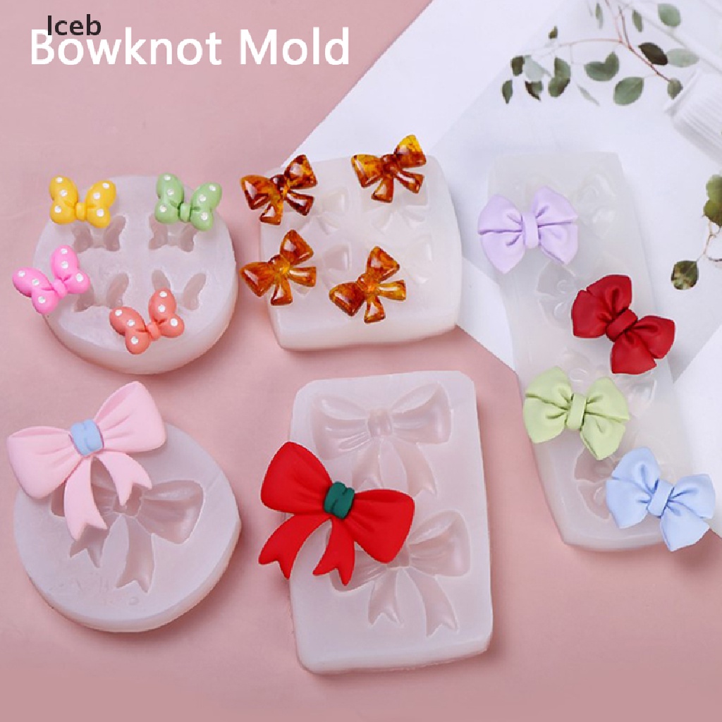 Khuôn silicone tạo hình làm bánh kẹo hình nơ 3D