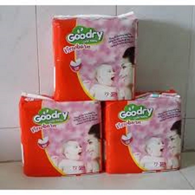 Combo 3 bịch Lót Sơ Sinh Goodry 72 miếng