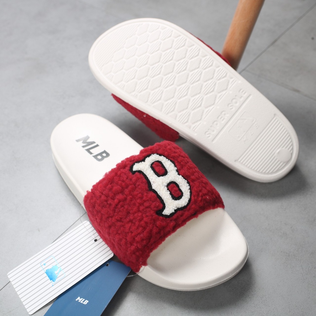 Dép M.L.B quai ngang cao cấp lông cừu hot trend 2022 Full box, tem tag , tem size