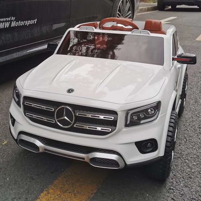 Ô tô xe điện điều khiển tự lái MERCEDES 1201 2 chỗ 4 động cơ ghế da (Đỏ-Trắng-Đen)