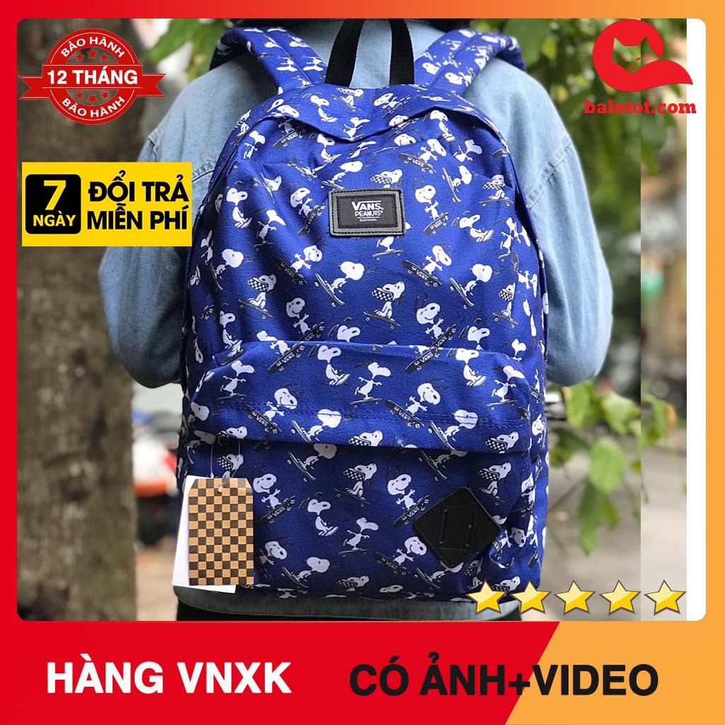 Balo Vans x Peanuts Old Skool II Navy  kiểu dáng thời trang chất vải chống nước, quai chắc chắn