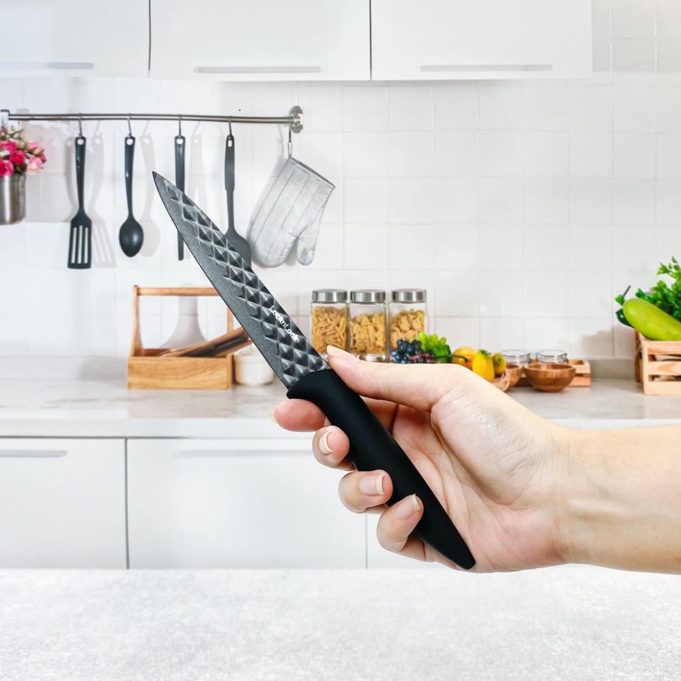 Bộ Dao 4 Món Chống Dính Lock&amp;Lock CKK104S4 bằng thép không gỉ gồm 3 dao và 1 bào- Hàng chính hãng