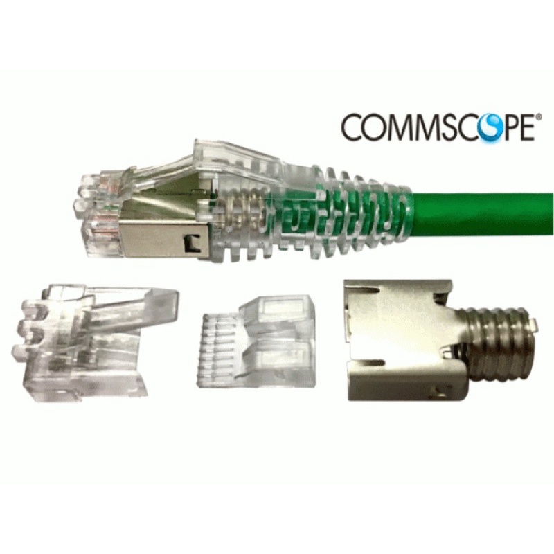 Đầu chụp hạt mạng cat6 3 mảnh Commscope Amp túi 100c