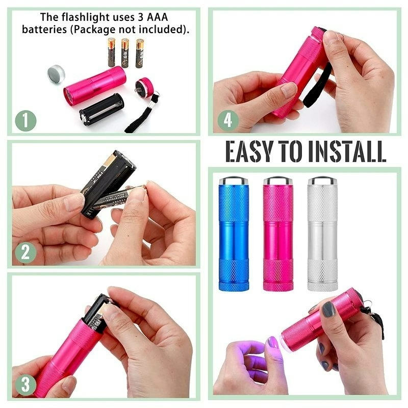 Đèn LED Sấy Khô Móng Gel UV Mini Cầm Tay Bằng Silicone
