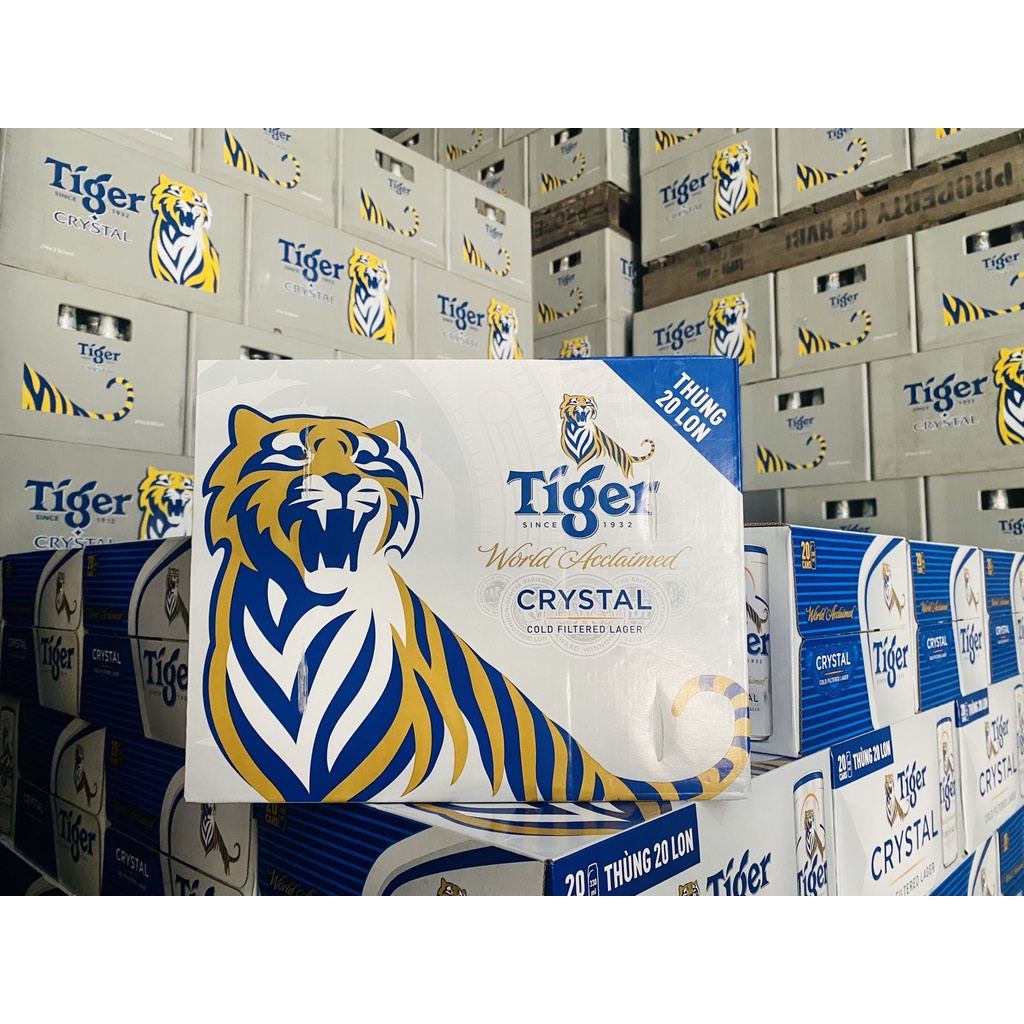 HỎA TỐC HÀ NỘi - Thùng 20 lon bia Tiger Crystal 330ml/lon