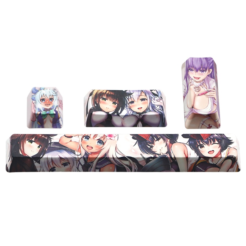 Bộ 4 Nút Bàn Phím Cơ In Hình Anime Nhật Bản