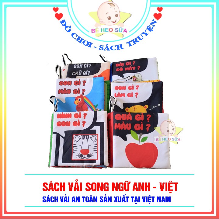 Sách vải cơ bản kích thích thị giác - sách vải an toàn pipo