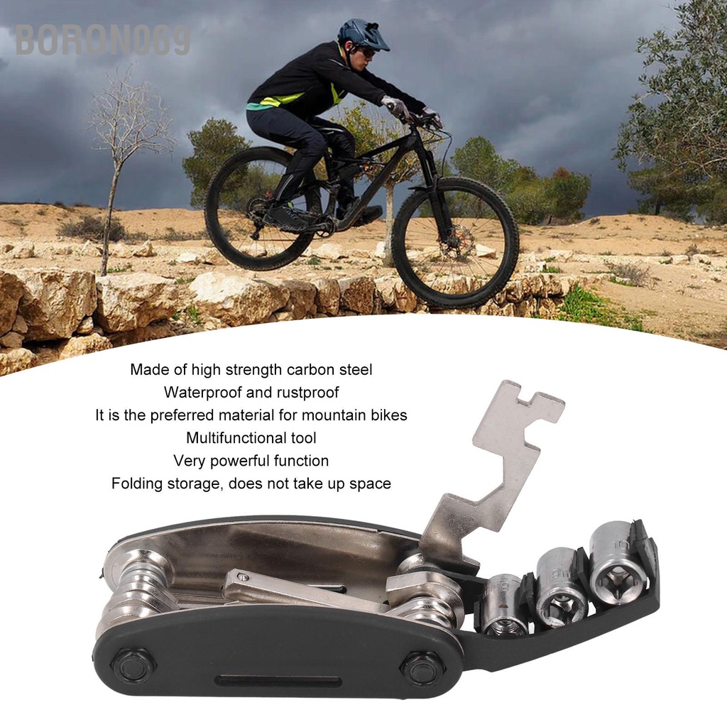 Bộ Dụng Cụ Sửa Chữa Xe Đạp Bằng Thép Carbon Chống Nước Đa Năng Có Thể Gấp Gọn Boron069