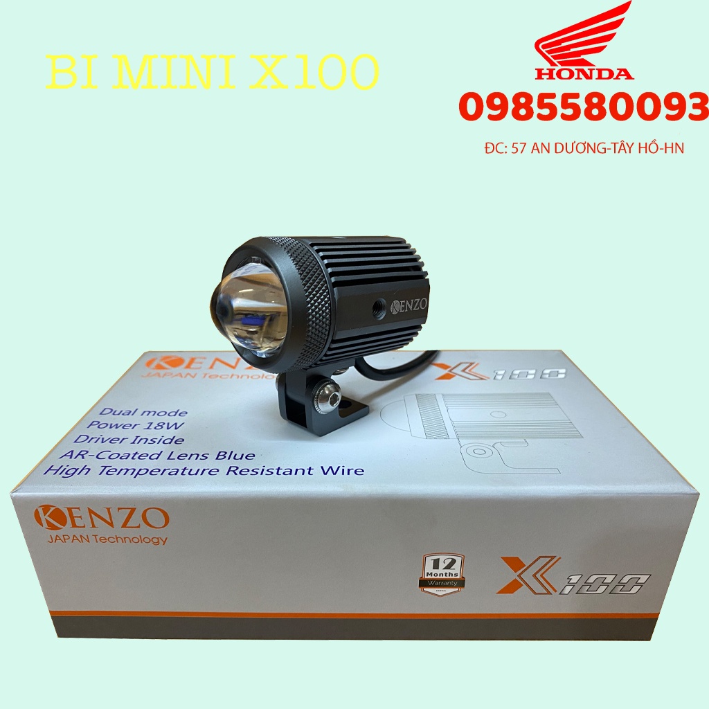 Kenzo X100 Ver 2.0 - Bi Cầu Led Mini Trợ Sáng 2020 - Hàng Chính Hãng