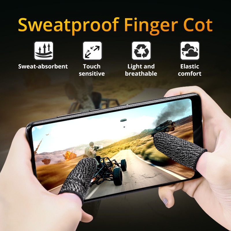 Cặp bao ngón tay chơi game Guugei co giãn thoáng khí chống mồ hôi dành cho điện thoại màn hình cảm ứng