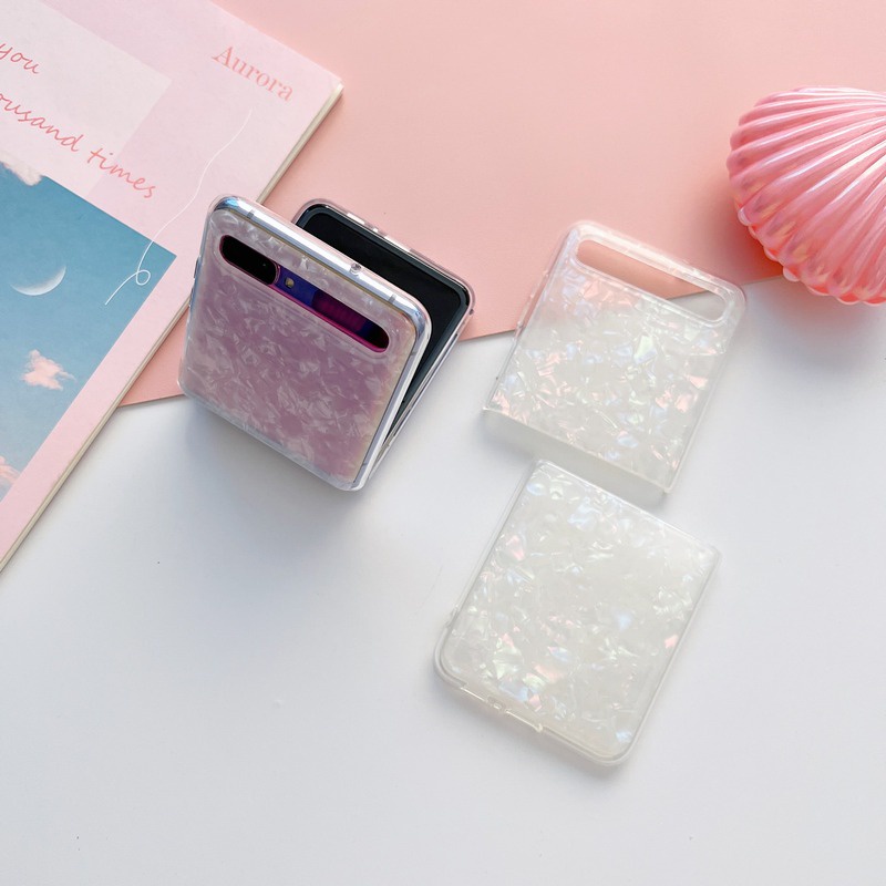 Ốp Điện Thoại Họa Tiết Vỏ Sò Cho Samsung Galaxy Z Flip 5G Flip 1 2 Flip2