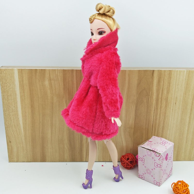 Áo Khoác Dáng Dài Thời Trang Mùa Đông Cho Búp Bê Barbie