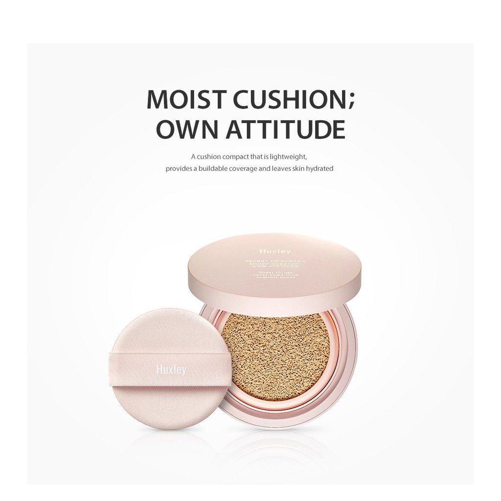 Phấn Nước Huxley Moist Cushion Own Attitude #02 Sand 12g | BigBuy360 - bigbuy360.vn