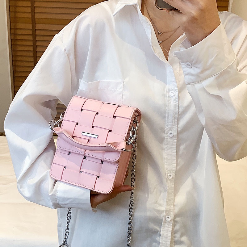 Túi Đeo Chéo mini Đan Dây Xích Thời Trang 2022 Cao Cấp Cho Nữ sm