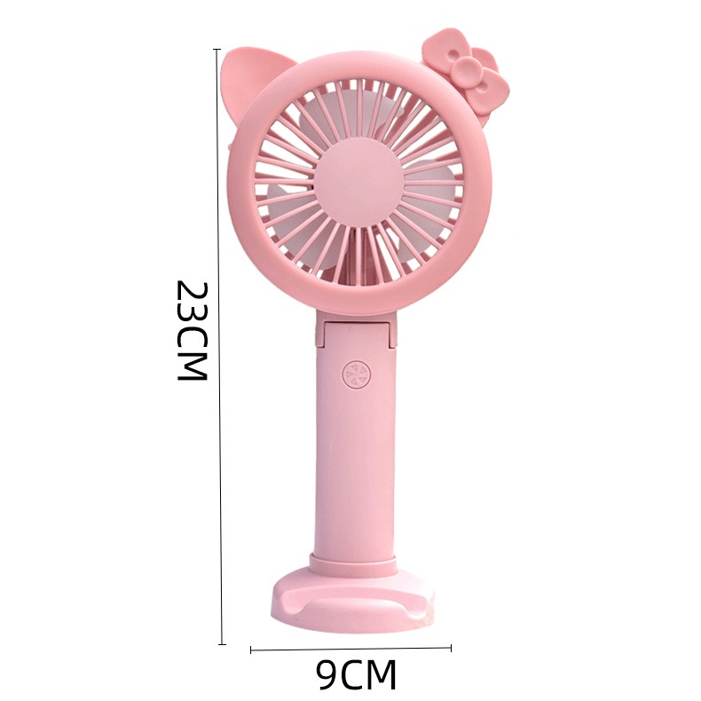 Quạt Cầm Tay IMEBOBO 3 Cấp Độ Gió Có Đèn Led Quạt Mini Cầm Tay Tích Điện Để Bàn Nhỏ Gọn Nhiều Màu Sắc
