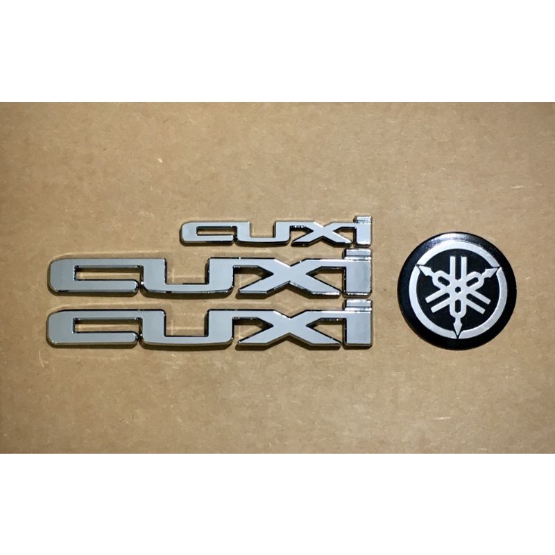 (Tặng kèm tem nắp xăng) Bộ tem logo nổi Yamaha CUXI