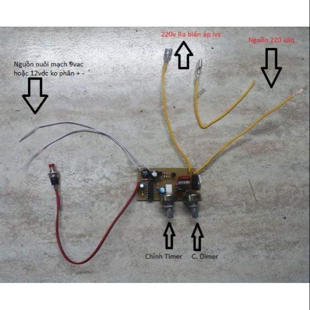 Mạch timer cho máy hàn cell