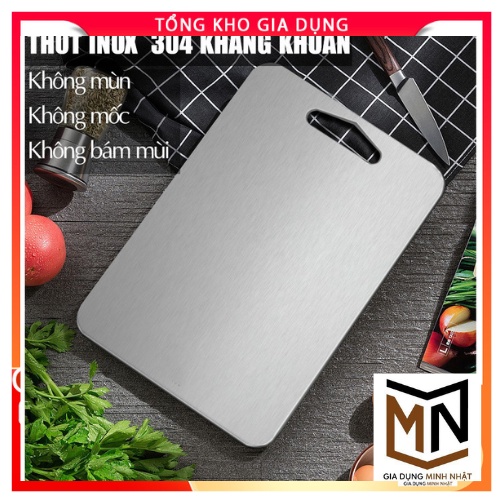 Thớt inox 304 cao cấp size lớn kháng khuẩn cường lực, vệ sinh dễ dàng- rã đông nhanh - chống ẩm mốc