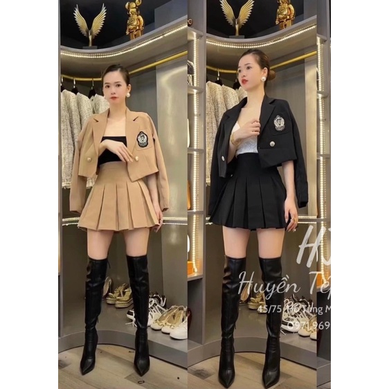 Sét vest nâu đen có logo cao cấp loại 1