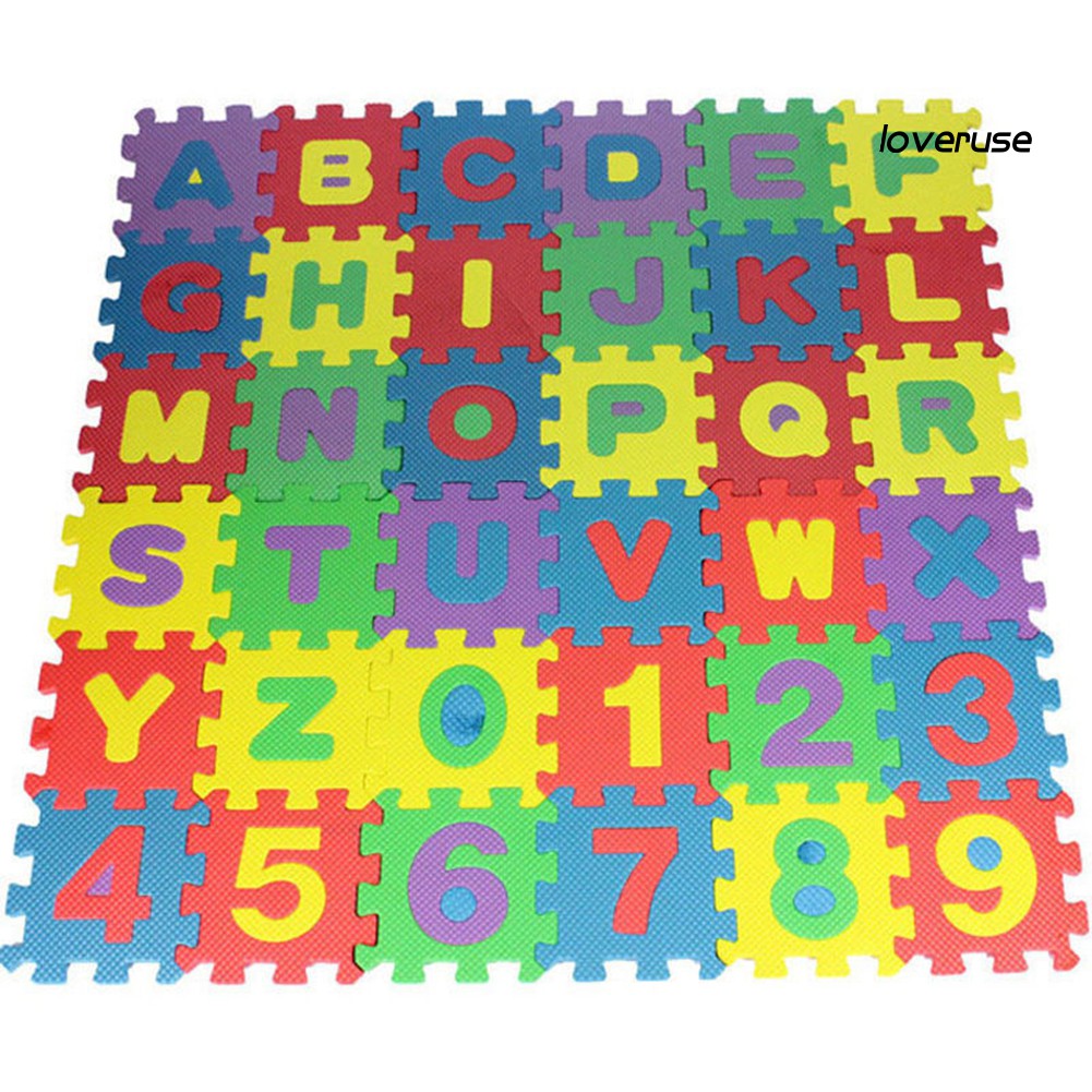 Set 36 Miếng Xốp Ghép Hình In Chữ Cái Cho Bé