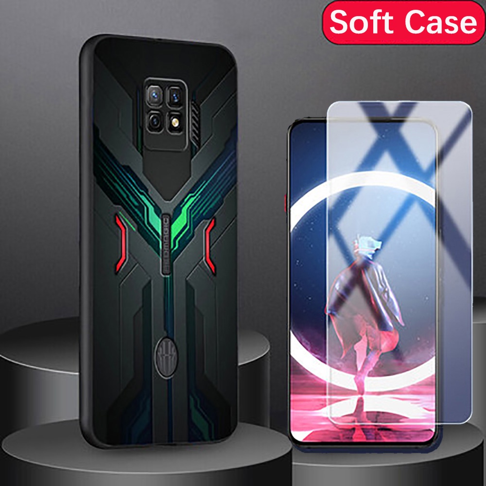 Ốp Điện Thoại TPU Dẻo Họa Tiết Hoạt Hình Kèm Kính Cường Lực Chống Rơi Cho Nubia Red magic 7 Pro Nubia Red magic 7