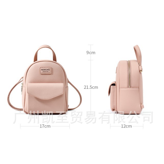 Balo Mini Nữ TAOMIC, Balo Đi Học Mini Chất Da Pu Mềm Kiểu Dáng Xinh Xắn Cute Thời Trang Hàn Quốc