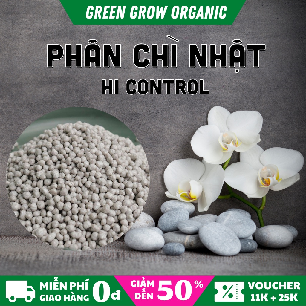 Phân chì Hi Control Nhật Bản tan chậm Green Grow Organic phân bón tan chậm cho hoa lan hoa hồng cây kiểng 14 13 13 MS150