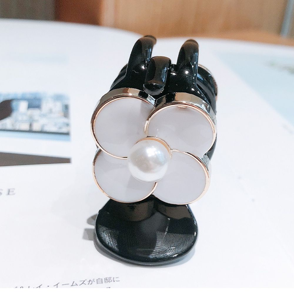 Kẹp tóc hình hoa trà bằng nhựa resin màu trơn thời trang cho nữ