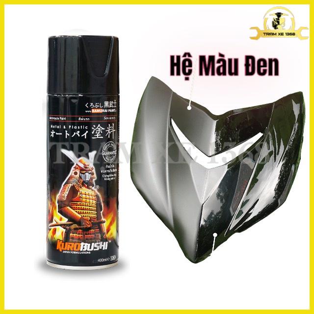Sơn xịt Samurai Đen Nhám Đen Bóng Chịu Nhiệt chất lượng Nhật Bản