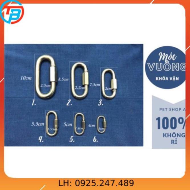 Móc nối xích, khóa xích INOX [ Phi 4mm ] CÁP THÉP Thái Bình VinàN