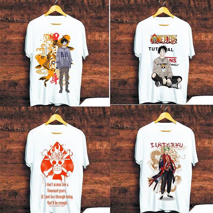 áo thun one piece Luffy Nam , nữ tay lỡ unisex áo phông tay ngắn cổ tròn form rộng oversize in họa tiết | BigBuy360 - bigbuy360.vn