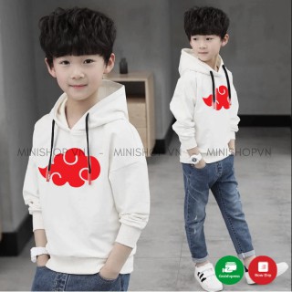 Áo hoodie trẻ em in hình Akatsuki Naruto form rộng phong cách ulzzang