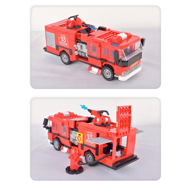 Bộ Đồ Chơi Lắp Ráp Xe Cứu Hỏa Dành Cho Bé Trai