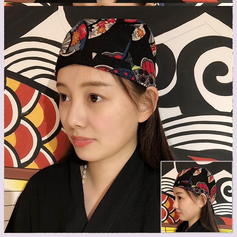 Mũ Turban Màu Đen Phong Cách Hip Hop Hàn Quốc