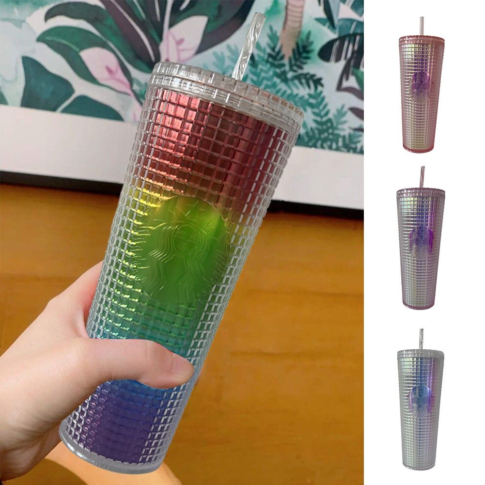 New Chính Hãng Starbucks Ly Rơm Kim Cương Rơm Cốc Nhựa Ngôi Sao Sáng Rỗng Cup 710ml / 24oz @ RUNA