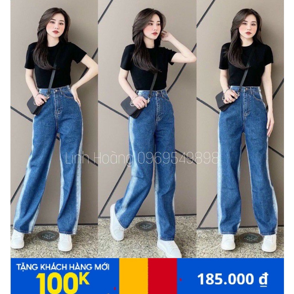 Quần Suông Dài Bigsize BoyFriend Nam/Nữ - Xám Tây Basic - Lưng Siêu Cao / Quần Jean