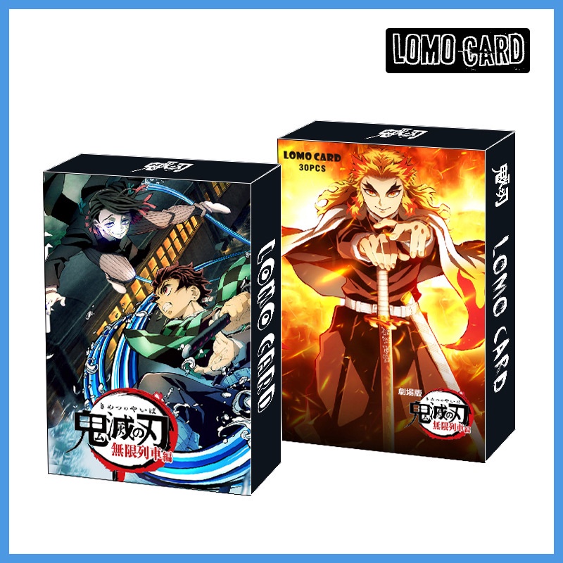 Set 30 thẻ LOMO in hình nhân vật anime Demon Slayer Naruto độc đáo
