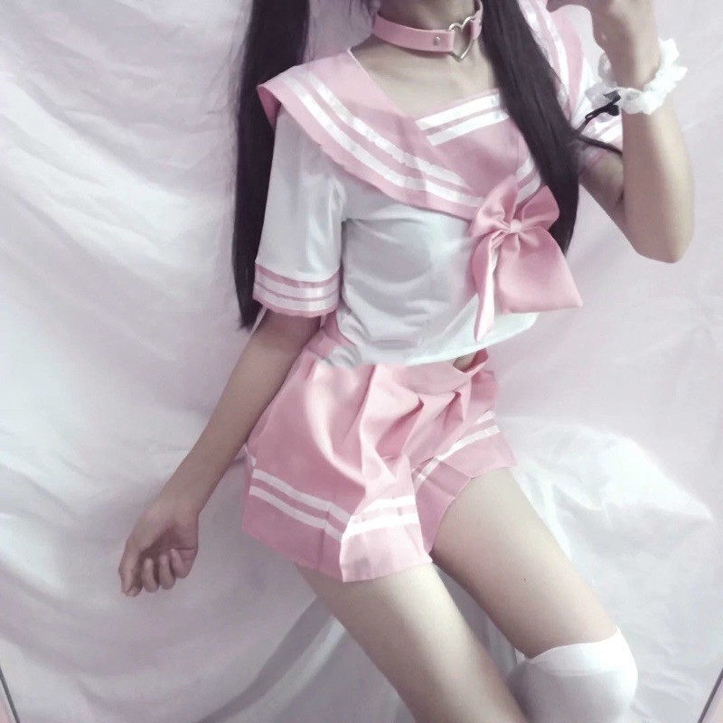 Set cosplay nữ sinh Hồng xinh xắn. SHIP HOẢ TỐC TPHCM. Đồ ngủ cosplay sexy ThaoBonita | BigBuy360 - bigbuy360.vn
