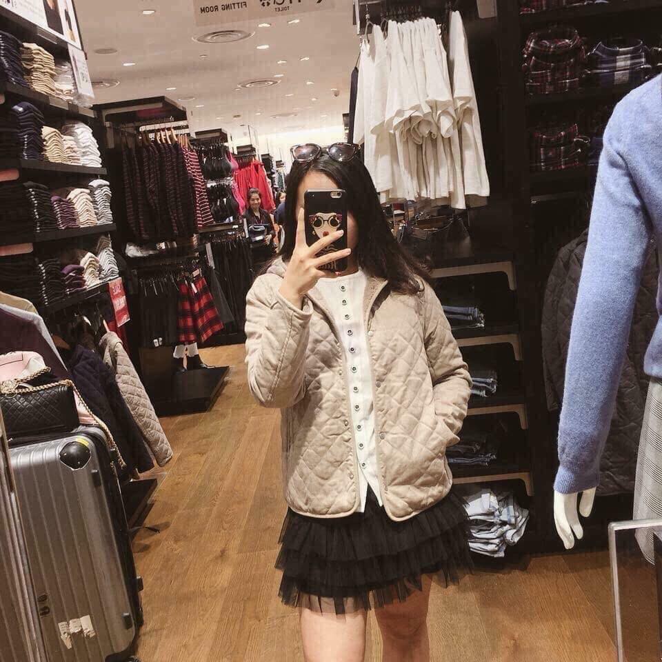 Áo khoác trần trám lông cừu nữ uniqlonhat .