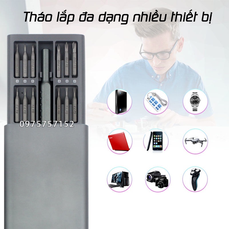 Bộ tua vít đa năng mini Kapusi 48 đầu có nam châm vít thép Nhật, dụng cụ mở sửa chữa điện thoại, iphone, laptop, điện tử