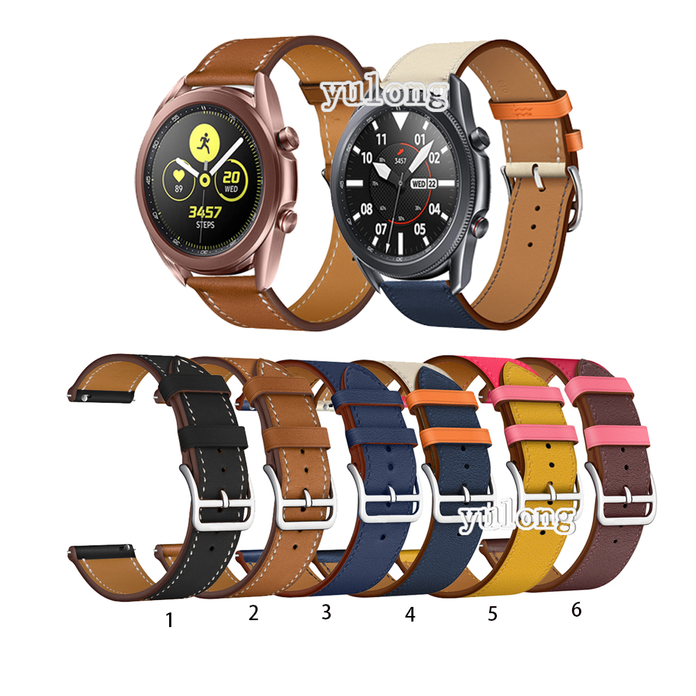 Dây da đeo đồng hồ dành cho Samsung Galaxy Watch 3 41mm 45mm